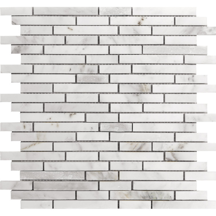 Apollo Tile 11.6" X 12" Linear Marble Mosaic Tile Wayfair Canada